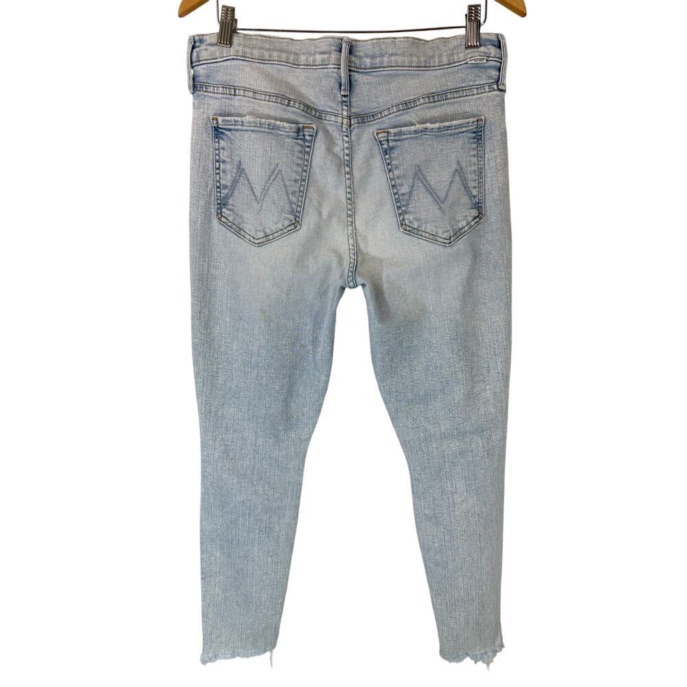 MOTHER The Stunner Zip Ankle Step Fray Jeans Rolling In The Bushes Size 31 - Picture 3 of 12